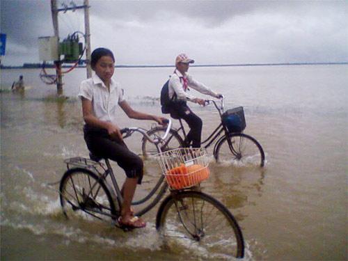 Lũ lại lên mênh mông tại Quảng Bình