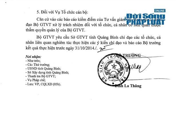 Bộ trưởng Thăng “hỏa tốc” chỉ đạo xử lý vấn đề báo ĐSPL nêu - Ảnh 5 Bộ trưởng Thăng “hỏa tốc” chỉ đạo xử lý vấn đề báo ĐSPL nêu - Ảnh 5