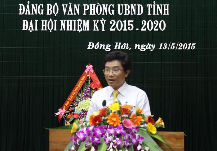 Đ/c Trương An Ninh - Chánh Văn phòng phát biểu khai mạc Đại hội