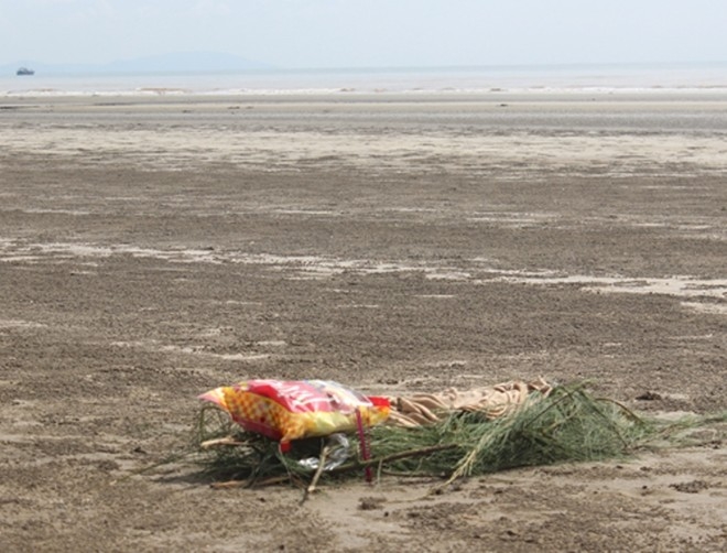 Bãi biển nơi phát hiện thi thể không rõ danh tính.